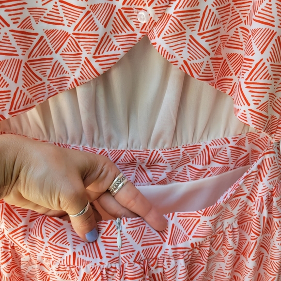 ANNABELLA Peekaboo Back Sundress Red Orange - Picture 8 of 13